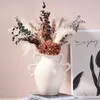 Vase Ceramic Vase Vintage Flower Arranchide Model Room Home Decorations and Accessories Insクリームスタイルの装飾