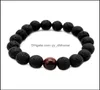 Perlenstränge Armbänder Juwelier Mode Männer Lava Perlen Schwarze Vulkanfein Tiger Augen Energie Stein handgefertigt Buddha Gebet Perlen 2251692