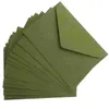 Enveloppe cadeau enveloppe post-carte rétro 120 g d'épaisseur de triangle de style occidental Gesure (Green d'herbe calme) 40pcs