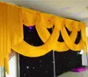 Top verkopende 20ft Wedding Curtain Swags feestpodium bruiloft decoratieve achtergrond gordijn swags gordijnen ijs zijden bruiloft decoratie9824639