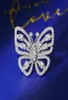 Solidny 925 Srebrny pierścień Hiperbolowy Motyl Butterfly Stworzył moissanite diament
