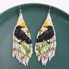 Boucles d'oreilles en peluche de riz Personnalités de la symétrie d'oiseau