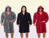 Robes masculines Men de bain décontracté Bathrobe d'automne serviette à capuche solide massive robe midi robe robe mâle mâle lâche porte 2208268449537