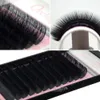 QEELASEE 4 Trays CC / DD Curl wimperverlenging Koreaanse PBT Individuele zijde wimper 0,03-0.20 Premium Mat Black Volume Eyelash 240407