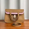 Luxury Women Crossbody Bag 7a halzans oryginalna skórzana ręcznie robiona niestandardowa herbata 25 cm krowi inkrusyjna z słonecznikiem2ftc