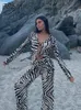 FSDA Tracksuit Women Print Y2K Long Sleeve Top Dorts Ladage and Pants Sexy Sexy اثنين