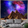 Tapestries Heilig Pyramid Tapestry Egypte sterrenhemelige muur ophangen voor woonkamer slaapkamer slaapkamer huisdecoraties