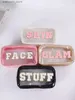 Cosmetic Bags 4PCS Embroidered Letter Translucent Holiday Business Trip Toileting And Makeup Bag (Letter Color Random) L49
