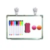 Whiteboard barn whiteboard aluminium ram whiteboard med film 8 färg markörer rader skrivbord för kontor hemträning