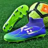 American Football Shoes Men Boot Elastic Long Spikes Pro Society Soccer Turf Training Children's Boots Without Laces