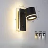 Lâmpada de parede Luz moderna El Bedroom Bedance Nórdica Criativa Rotativa com Switch Leitura LED Spotlight