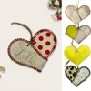 Figurines décoratines Pendentif de baseball En forme de cœur style vintage à la main avec corde suspendue sur le thème de l'amour pour les amoureux de la Saint-Valentin G