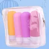 Storage Bottles Portable Sunscreen Dispenser Leak-proof Silicone Travel Bottle Set For Toiletries Condiments 90ml Squeeze Tube With