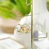 Boucles d'oreilles en peluche de fleurs séchées uniques mode réelle résine florale créative époxy bijoux immortel