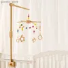 Mobiles# Cartoon Animals Baby Crib Mobile Grzechotki Bed Bell Musical Box 0-12 miesięcy karuzelowa chrzanka muzyka edukacyjna ręcznie robione zabawki y240412