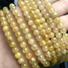 Link Bracelets Natural Golden Rutilated Quartz Triple Circle Bracelet Women Healing Gemstone Crystal Strand Bangles Lovers Jewelry Gift 1PCS