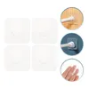 Shower Curtains 4 Pcs Hook Bracket Tension Curtain Rods Home Holders Practical Mounts Durable Abs Supplies Adhesive Hooks