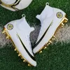 American Football Shoes Professional Outdoor Gold Cristiano Chuteira Campo Futsal Training Men's Waterproof Boots