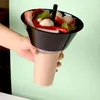 5 Sets Drink Cup Versatile Convenient Milk Tea Hot Pot Shape Snacks Holder Plastic Holding Trays Sour Powder Soda Water