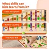 Leer speelgoed kinderen Montessori houten speelgoed magnetische kleur en nummer maze montessori leeronderwijs speelgoed kleur matching speelgoed voor kinderen 240412