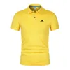 Herren Polos 2024 Drucken 35% Baumwollpolo -Hemd für lässige, feste Farben Slim Fit Summer Mode Brand Clothing