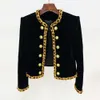 Men's Jackets Star Heavy Industry Nail Bead Sequin Chain Velvet Short Jacket Cardigan Coat