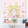 Wandbärte Gitarrenmädchen Wandteppich Wandtuch Kawaii Schlafzimmer Teppich Schlafsaal