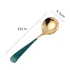 Cuillères 1pc en acier inoxydable tête rond servant du dessert cuillère à café cuillère à café multi-usage pour la soupe à la cuisine de la cuisine