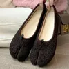 Scarpe casual Danxuefei Wool Wool Ballet Slip-On Ballet Flats Round Toe Leisure Soft Comfort Espadrilles for Women 2024 Autumn