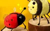 Ladybug Bee Peluş Oyuncak Kawaii Sesli Bebekler Çocuklar İçin Gerçekçi Yumuşak Peluşlar Koleksiyon Böcek Dolls Ev Dekoru Doğum Günü Hediyesi