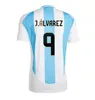 24-25 Argentina Kids Green Goldkeeper Soccer Jerseys 22 23 Fãs Messis Mac Allister Dybala di Maria Martinez de Paul Maradona Kit Kit Menina Mulher Moman Futebol Cirche