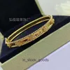 High end designer bangles for vancleff V Gold Kaleidoscope Narrow Edition Single Full Diamond Ball Bracelet for Womens Fashion Light Luxury and Small Group Bracelet