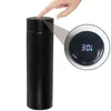 Water Bottles 500ml Smart Bottle With Digital Temperature Display Coffee Mug Stainless Steel Leakproof Travel Thermal Black White