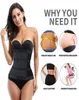 Siyah Shapewear Kadınlar Termo Ter Kemeri Bel Trainer Korse Kontrol Zayıflama şekillendirici Spor Vücut Modelleme Strap3051120