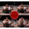 Teiera di argilla viola antica, tè di bellezza di fango Zhu, bollitore del filtro di prugne dipinto a mano, set di tè cinesi personalizzati