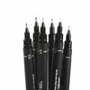 Micron Pin Drawing Pen Ultra Fine Line Marker Black Ink 005 01 02 03 05 08 École de bureau Ensemble pour Sketch Manga