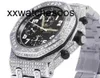 Top App Factory AP Automatisk klocka Audempigues Royal Oak Offshore Mens 42mm Epic Chronograph Black Dial Diamond Watch