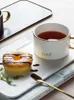 Tasses Saucers Nordic Style Luxury Ceramic Office Office Coffee tasse et soucoupe Afternoon Tea Breakfast Handmade Breakfast Mug Tazas de Cafe Vintage