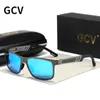 Occhiali da sole GCV uomini polarizzati occhiali da sole in alluminio magnesio occhiali da sole che guidano sfumature rettangolo per uomini oculos maschile maschio Uv400 24412