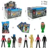 24packset случайный стиль Skibidi Toigle фигура с картой игрушечной игрой против монитора фигурки PVC Model Colls Подарки 240411