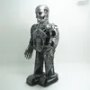 Rolig klassisk kollektion Retro Clockwork Wind Up Metal Walking Tin Terminator Robot Toy Mechanical Toys Kids Christmas Gift 240329