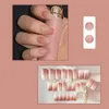 Toenail Tips Half Milk Apricot Peach Wearing Nail Gradient Nail Patch Clear Nail Patch Gentle Nail Nail Patch Nails