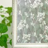 Window Stickers 90 200 Cm Opaque Privacy Film Colored Leaves Pattern Frosted Decorative Glass Explosion-proof