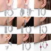 Dangle Earrings Design Sense Copper Inlaid Zircon Women Silver Color Fashion Women's Advanced Foreign Jewelry Headpiece