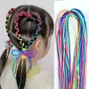 8packs Hair Styling Tool Silk Cord Hair Knitting Braided Rope Headband Jewelry Design Hair Accessories For Girls DIY Ponytail