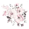 Wandaufkleber rosa weiße Aquarell -Pfingstrose Blumen für Kinderzimmer lebendige Schlafzimmer Home Dekoration Aufkleber Dekor Dekor