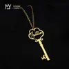 Nyckelringar 520 Custom Par-Valentines Day Gift Key Necklace Personligt namn Anpassat märke Guld Rostfritt stål Pendant Wome NNECKLACES 240412