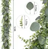 Decorative Flowers 1pcs 5.5ft Artificial Eucalyptus Garland Fake Greenery Vines Table Runner For Wedding Arch Backdrop Home Decor