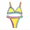 Sexy Bikini Swimsuit Summer Néoprène Beach Wear Surf Biquini Femelle Swimwear Two Piece Brazilian Bathing Fssuit 240409