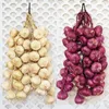 Decorative Flowers Artificial Vegetable Garlic String Ornament House Kitchen Party Pub Decoration Cabinet For Home Restaurant Dining Room